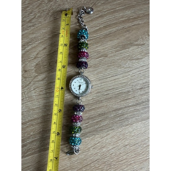 Figaro Couture Rhinestone Watch Women's Needs Battery Multicolored Feminine - Picture 8 of 8